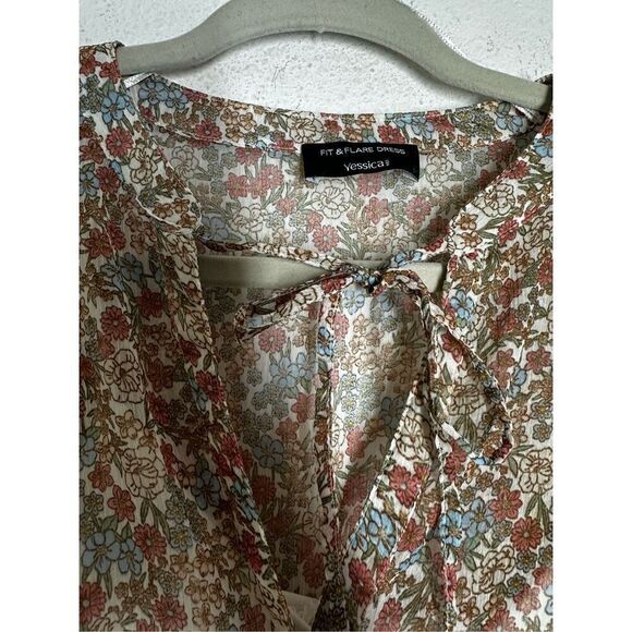 Yessica Bohemian Fit&Flare Floral Print Dress Size 38 EU/ 8 US See Description - Picture 3 of 14